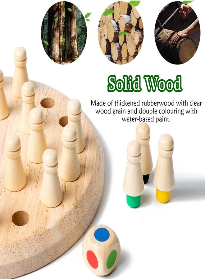 ALMOZA Wooden Memory Chess Game - Alzheimer’s Activities for Seniors, Brain Training Toy for Dementia & Elderly Adults, Color Matching Puzzle with Dice, Wooden Gift for Memory Care & Therapy - Image 4